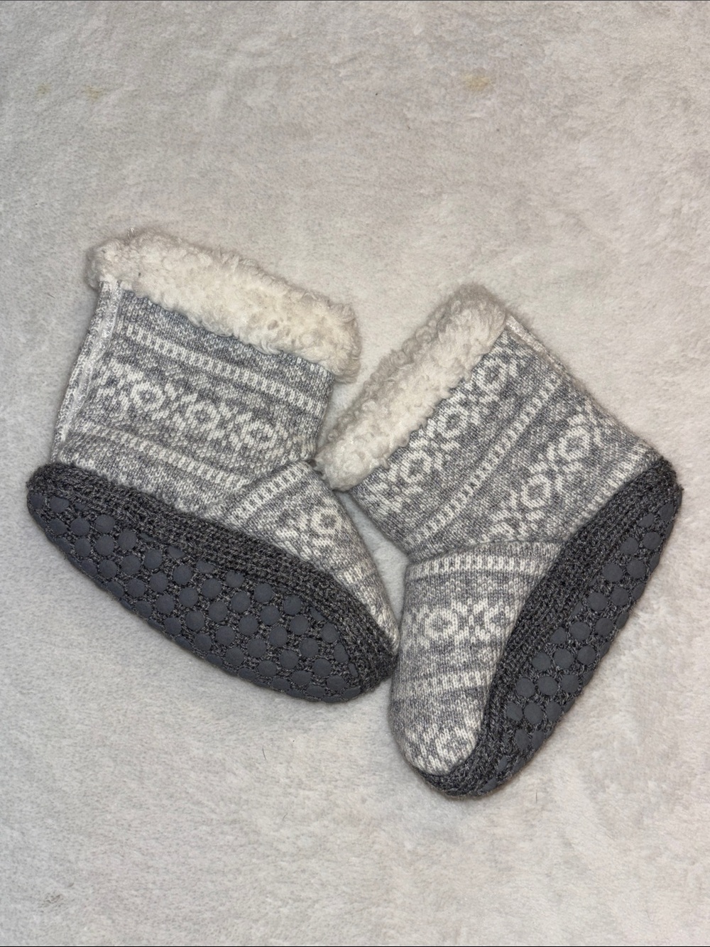 H&M Cozy Gray Kids Slipper Boots